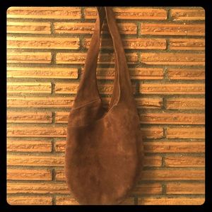 Lillian Vernon brown suede leather purse